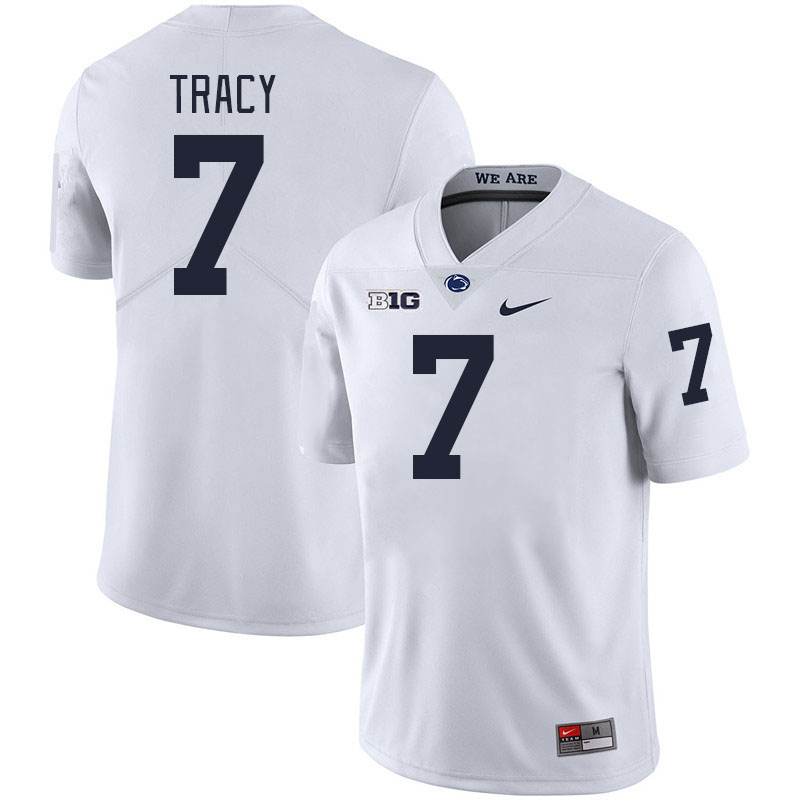 Men #7 Zion Tracy Penn State Nittany Lions College Football Jerseys Stitched-White